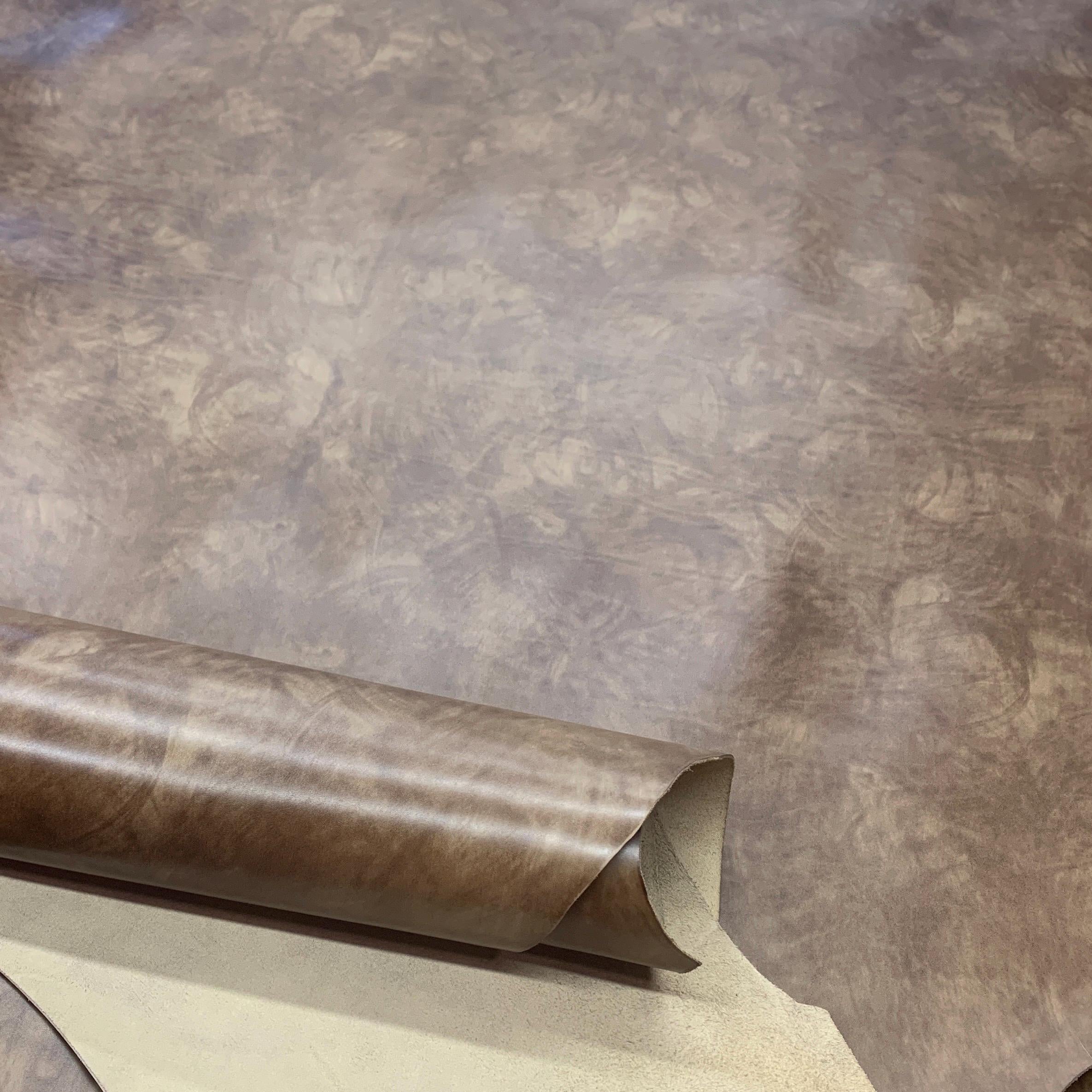 Brown leather | Italian Vegetable Tanned | Hand dyed | Oil tanned 100% natural | 1.3 mm 3 oz | color | sheets pieces panels for bags, boots