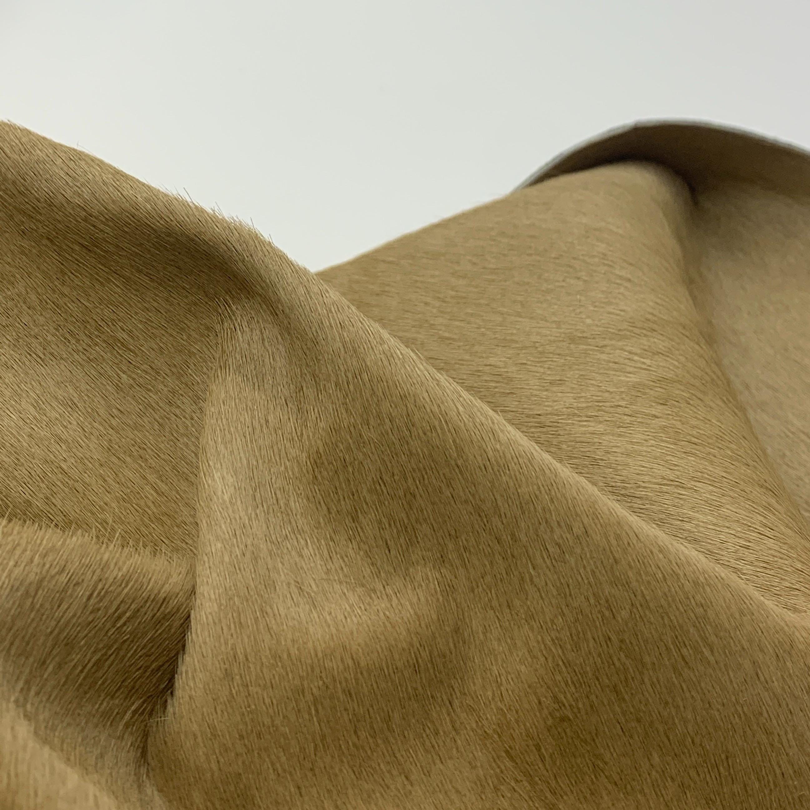 Tan Pony Hair Leather: 1.6mm Hair-on Hide for Purses, Boots