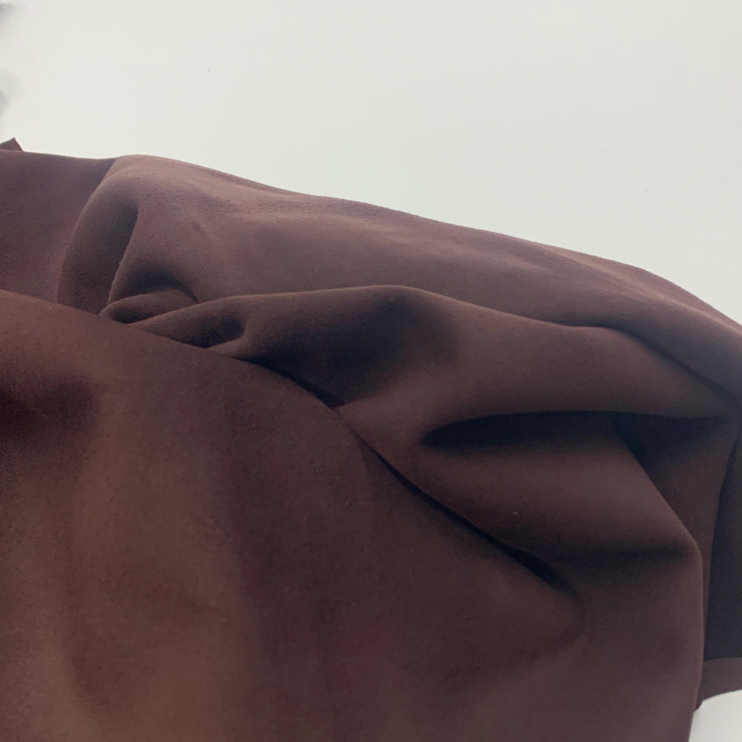 Dark Brown Goat Suede Leather Hide: Soft, Thin (1.2mm / 3oz) for Crafting