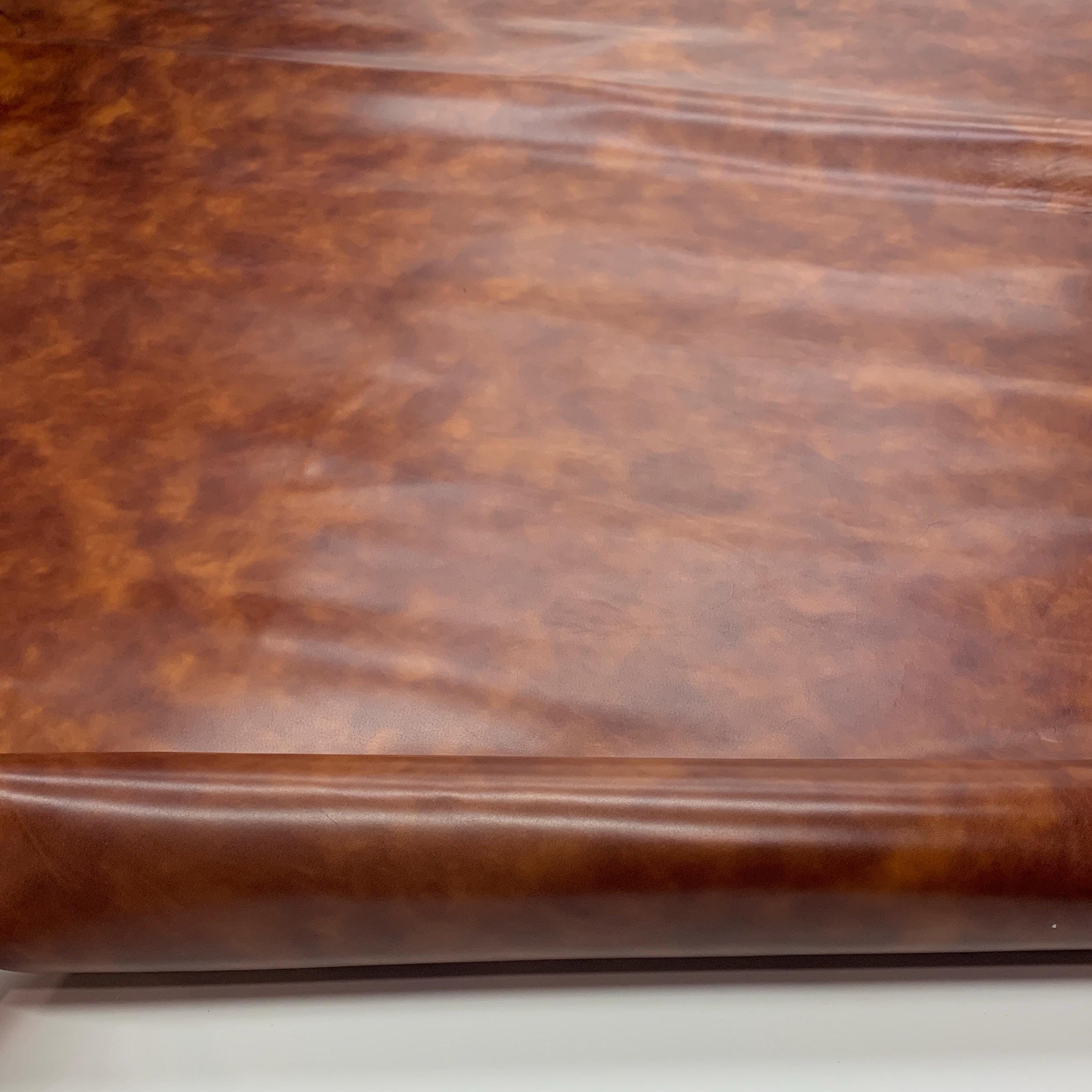 Cognac leather | brown Italian Vegetable Tanned | Hand dyed | Oil tanned 100% natural | 1.1 mm 3 oz | sheets pieces panels for bags, boots