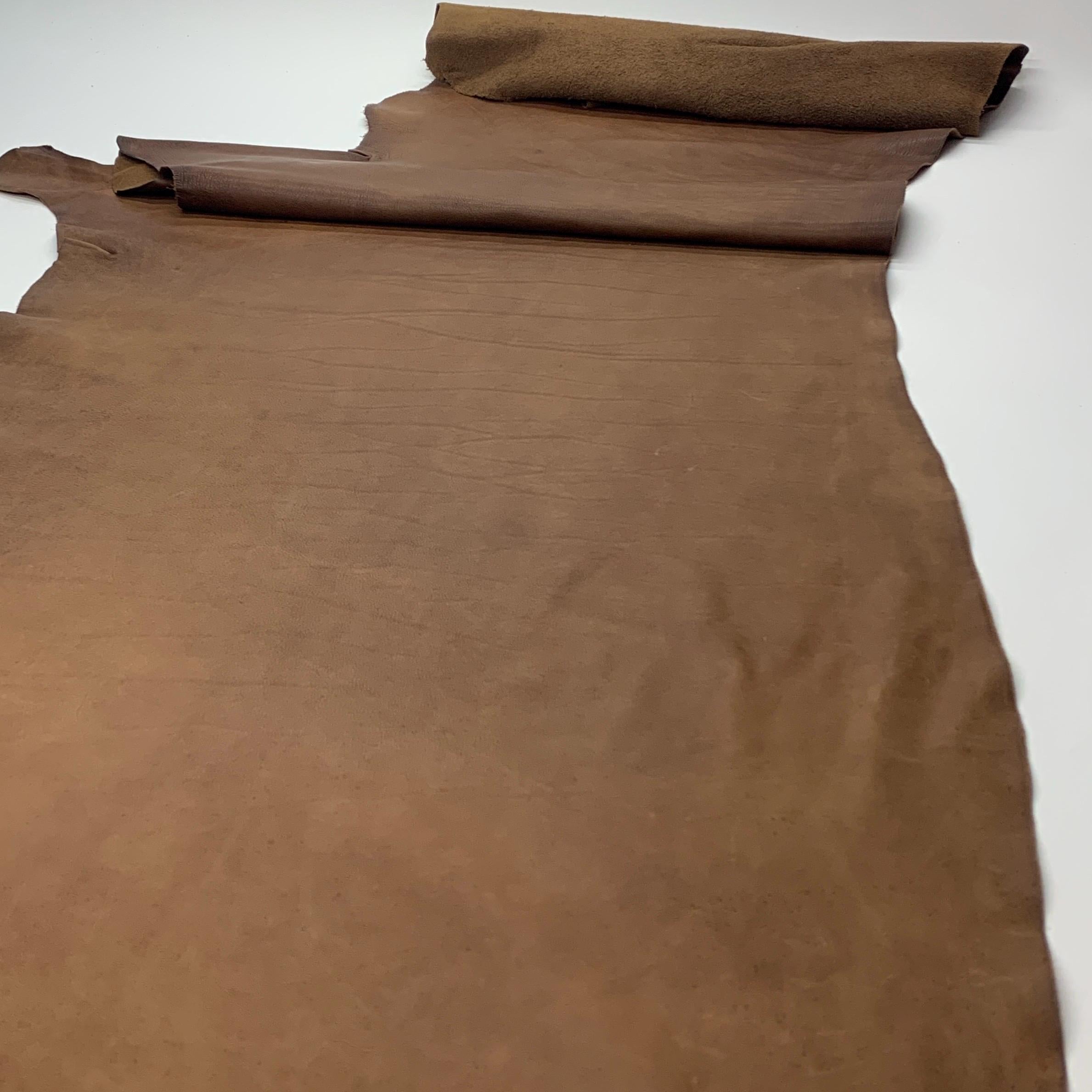 Brown Leather real | calf | smooth matt | 1.8 mm 4oz | leathercraft | for diy, bags, vallets, shoes